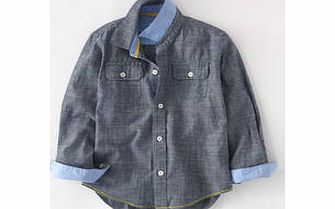 Mini Boden Casual Shirt, Light blue,Grey,Pool/Indigo