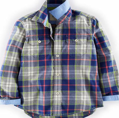 Mini Boden Casual Shirt, Navy Check 34559658