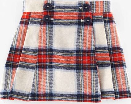 Mini Boden, 1669[^]35156546 Check Kilt Ecru/Poppy Tartan Mini Boden,