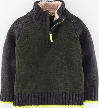 Mini Boden, 1669[^]34930016 Chunky Half Zip Evergreen Mini Boden, Evergreen