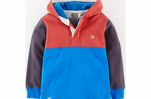 Mini Boden Colourblock Hoody, Cobalt Colourblock,Fatigue