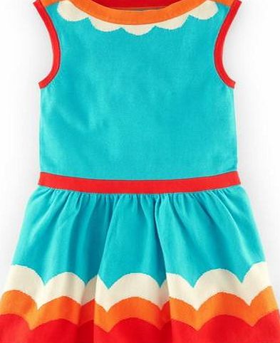 Mini Boden Colourful Knitted Dress Blue Mini Boden, Blue