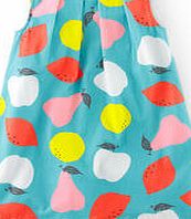 Mini Boden Cord Pinafore Dress, Vintage Blue Fruit Bowl