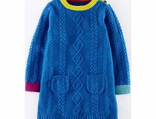 Mini Boden Cosy Cable Dress, Fountain Blue 34385401