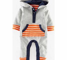 Mini Boden Cosy Hooded Romper, Grey,Blue 34444786