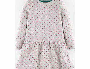 Mini Boden Cosy Sweatshirt Dress, Grey Marl Spot,Navy