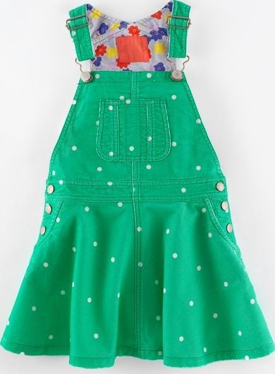 Mini Boden Dungaree Dress Soft Green Spot Cord Mini Boden,