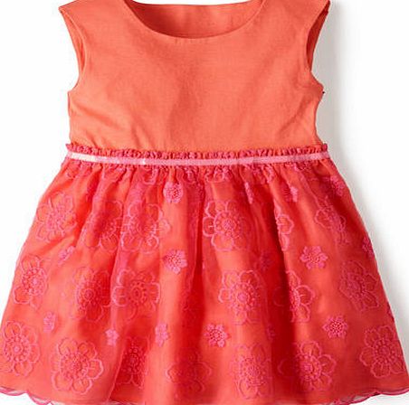 Mini Boden Embroidered Party Dress Coral Mini Boden, Coral