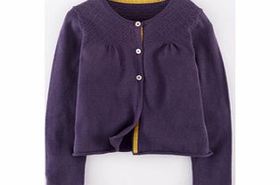 Mini Boden Everyday Cardigan, Grey,Pretty Purple,Fountain