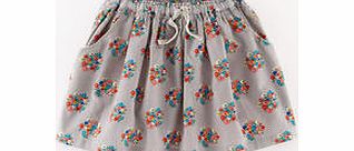 Mini Boden Everyday Cord Skirt, Light Grey Posy,Blush Posy