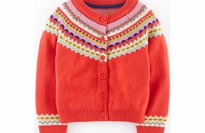 Mini Boden Fair Isle Cardigan, Red,Cream,Soft Navy 34222448