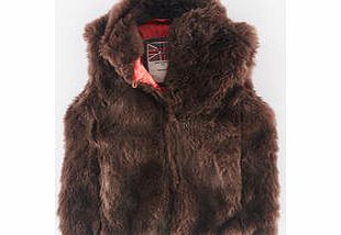 Mini Boden Faux Fur Gilet, Brown 34425736