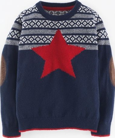 Mini Boden, 1669[^]34931121 Festive Fair Isle Jumper Fair Isle/Red Star Mini