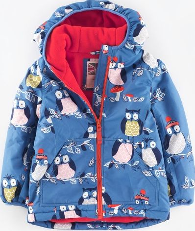 Mini Boden, 1669[^]34897868 Fleece Lined Anorak Coastal Blue Owls Mini