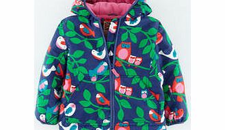 Mini Boden Fleece Lined Anorak, Soft Navy Birdy Song 34181701