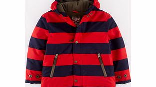 Mini Boden Fleece Lined Anorak, Turf,Navy/Red,Storm 34175265