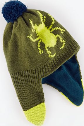 Mini Boden, 1669[^]34951913 Fleece Lined Hat Khaki/Beetle Mini Boden,