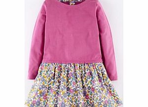 Mini Boden Flowerbed Dress, Violet Flowerbed,Blue Mist