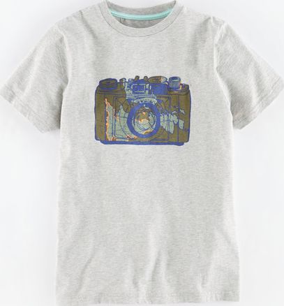 Mini Boden, 1669[^]34930701 Graphic T-shirt Grey Marl/Camera Mini Boden,