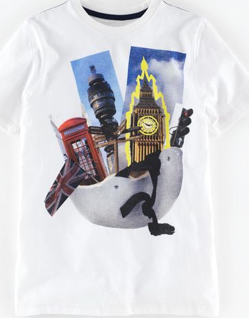 Mini Boden, 1669[^]34930818 Graphic T-shirt London Scene Mini Boden, London