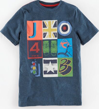 Mini Boden, 1669[^]34930842 Graphic T-shirt Navy Marl/Pop Art Mini Boden,