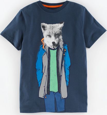 Mini Boden, 1669[^]34930636 Graphic T-shirt Storm/Fox Mini Boden, Storm/Fox