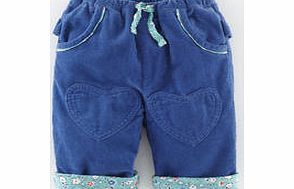 Mini Boden Heart Patch Cord Trouser, Tulip