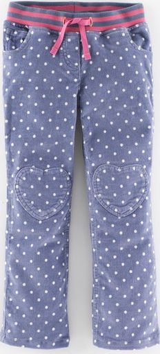 Mini Boden, 1669[^]34886283 Heart Patch Trousers Lavender Grey Spot Cord