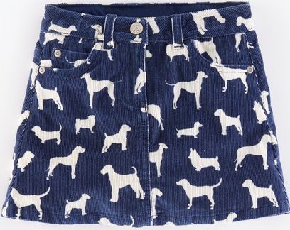 Mini Boden, 1669[^]35029800 Heart Pocket Jean Skirt Navy Walkies Cord Mini