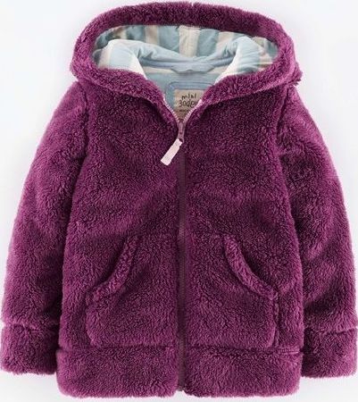 Mini Boden, 1669[^]34989145 Hooded Teddy Zip Through Damson Mini Boden,