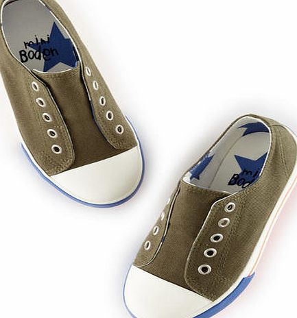 Mini Boden Laceless Canvas Pull-ons, Green 34520767