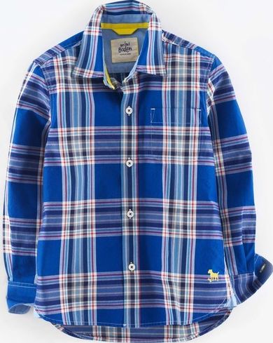 Mini Boden Laundered Shirt Navy Check Mini Boden, Navy