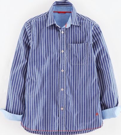 Mini Boden Laundered Shirt Reef Stripe Mini Boden, Reef