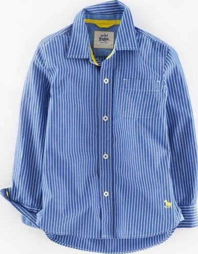 Mini Boden Laundered Shirt Sail Blue Stripe Mini Boden,