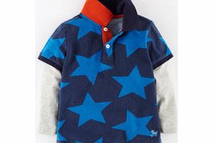 Mini Boden Layered Polo, Navy Star,Slate/Grass 34282111