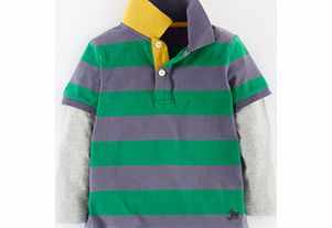 Mini Boden Layered Polo, Slate/Grass,Navy Star 34282061