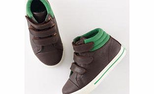 Mini Boden Leather High Tops, Dark Brown,Lava 34179176