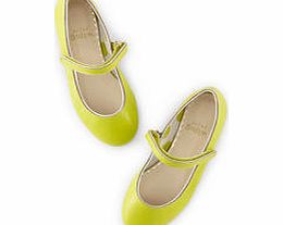 Mini Boden Leather Mary Janes, Pear,Silver Metallic,Polka