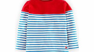 Mini Boden Mariner Breton, Ecru/Blue Stripe,Tennis