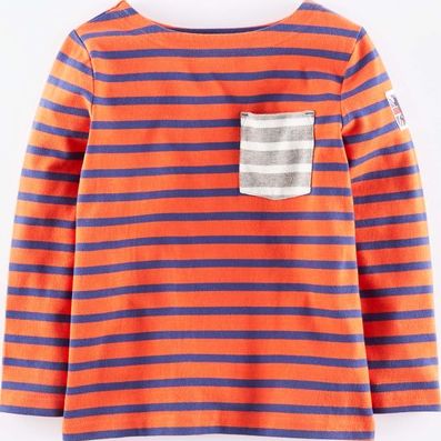 Mini Boden, 1669[^]34977272 Mariner T-shirt Techno Orange/Reef Mini Boden,