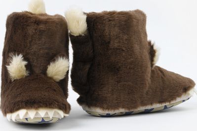 Mini Boden, 1669[^]34925685 Novelty Slippers Brown/Wolf Mini Boden,