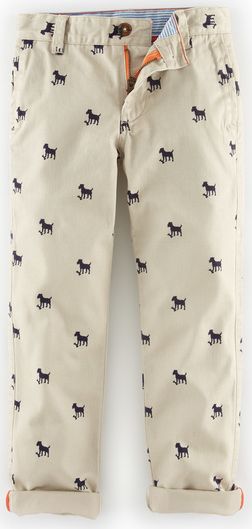 Mini Boden, 1669[^]34578617 Patterned Chino Stone Sprout Mini Boden, Stone