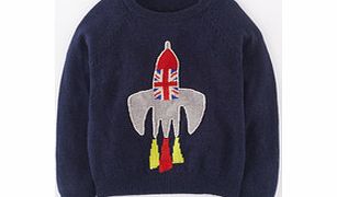 Mini Boden Patterned Jumper, Navy Rocket 34276683