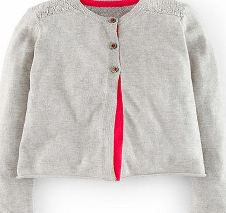 Mini Boden Pretty Cardigan Light Grey Marl Mini Boden,