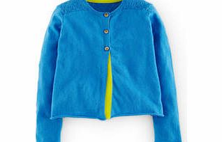 Mini Boden Pretty Cardigan, Polka Blue,Sherbet