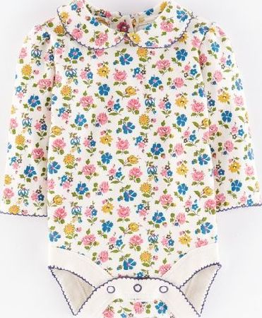 Mini Boden Pretty Collar Body Ecru Sprig Mini Boden, Ecru