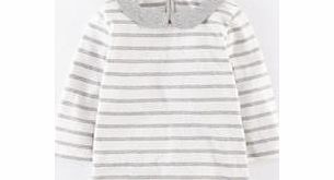 Mini Boden Pretty Collar Top, Grey Marl Stripe 34281147