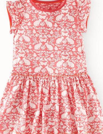 Mini Boden Pretty Jersey Dress Pink Grapefruit Secret