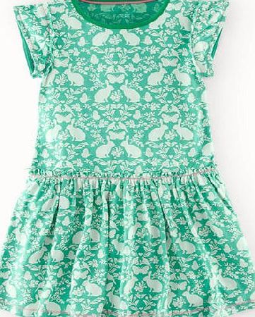 Mini Boden Pretty Jersey Dress Soft Green Secret Garden