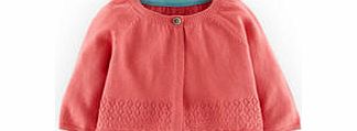 Mini Boden Pretty Pointelle Cardigan, Powder Pink,Grey